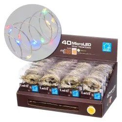 40 MicroLEd Batteria 4mt con Timer e Giochi multi