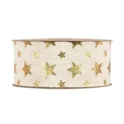 Nastro Bright Oro Stars - Dots - Stripes in 2 Misure