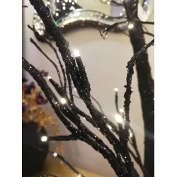 Albero Black Glitter con LED Varie Altezze